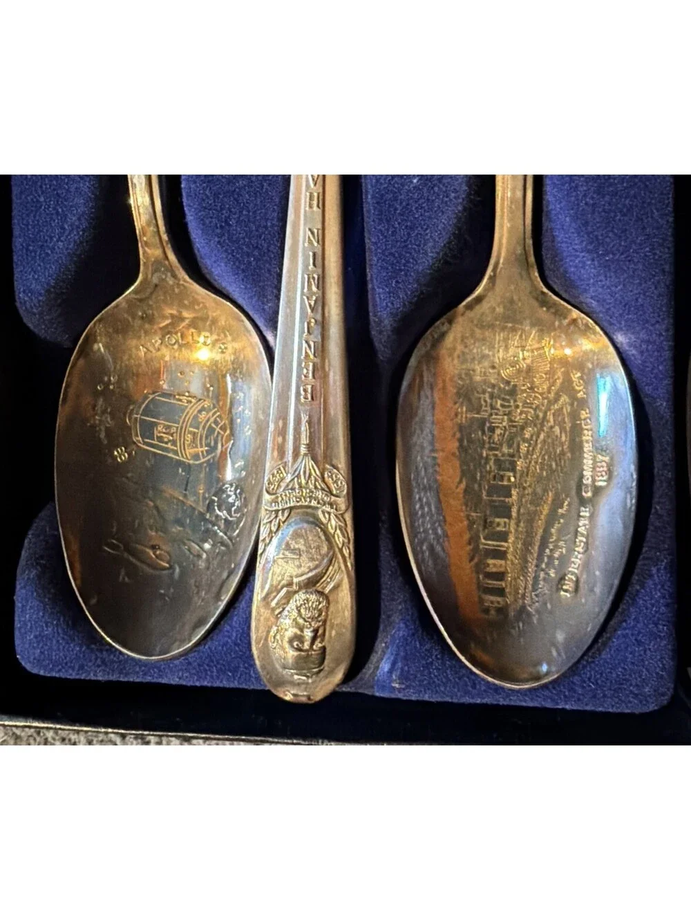 Vintage WM Rogers IS Silverplate Presidential Commemorative Spoons - Set of 3